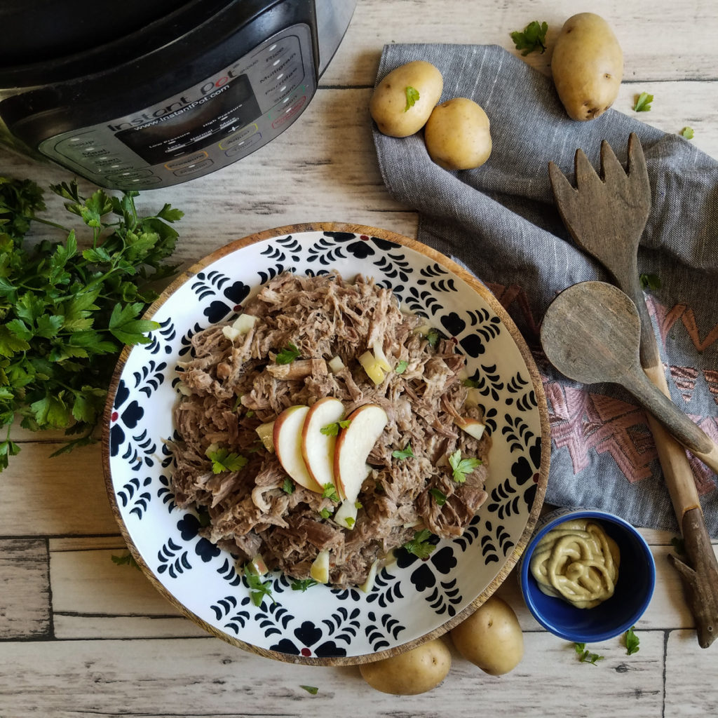 INSTANT POT GERMAN INSPIRED PULLED PORK - Pretend it's a Donut